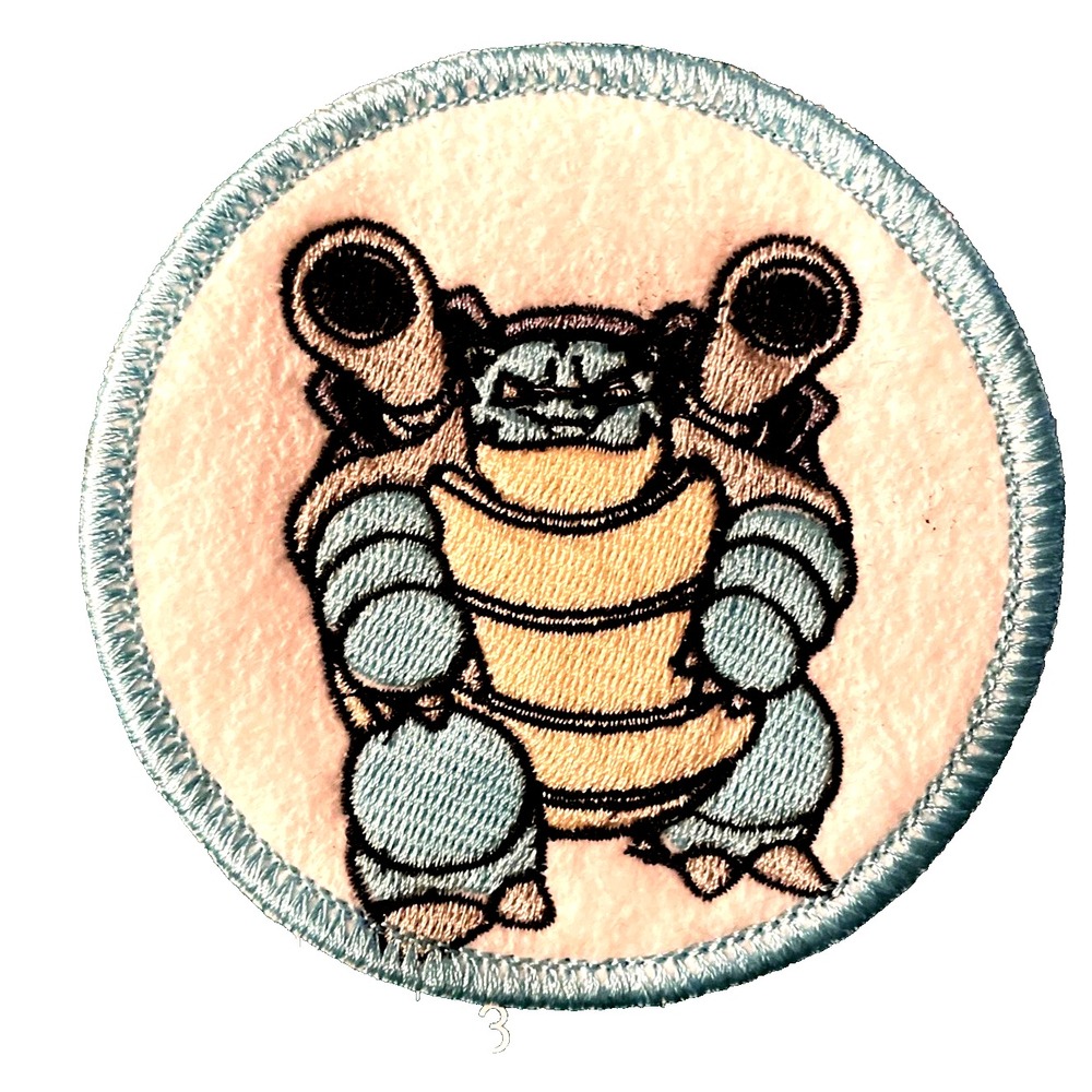 Big Man Blastoise Iron On Patch custom  wtih round border or cutout